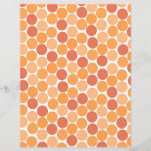 Oranje Mid Century Modern Stippen Custom Stationer (Achterkant)