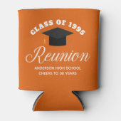 Oranje middelbare school reünie gepersonaliseerde  blikjeskoeler (Voorkant)