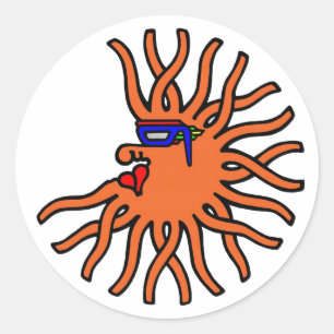 Oranje Migrozalt Ronde Sticker