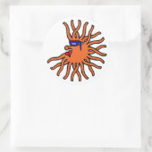 Oranje Migrozalt Ronde Sticker (Tas)