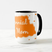 Oranje Millennial MaMa Design 90s Throwback Mok (Voorkant rechts)