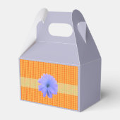 Oranje mini-diamantpatroon met ventilator bedankdoosjes (Voorkant Zijde)