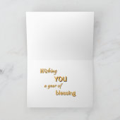 Oranje Mini Pompoenen en Pompoenen Herfstgroet Kaart (Binnen)