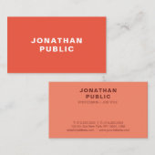 Oranje minimale professionele Sjabloon Visitekaartje (Voorkant / Achterkant)