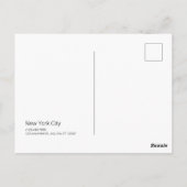 Oranje minimalistisch beeld van het Briefkaart van (Achterkant)