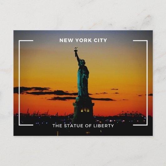 Oranje minimalistisch beeld van het Briefkaart van (Voorkant)