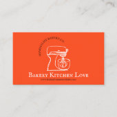 Oranje minimalistisch modern design voor bakkerij visitekaartje (Voorkant)