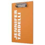 Oranje minimalistisch, modern elegant professionee klembord (Links)