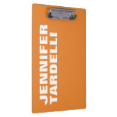 Oranje minimalistisch, modern elegant professionee klembord (Rechts)