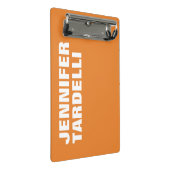 Oranje minimalistisch, modern elegant professionee mini klembord (Schuin)