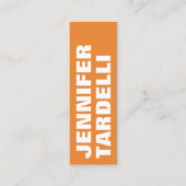 Oranje minimalistisch, modern elegant professionee mini visitekaartje (Voorkant)