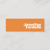 Oranje minimalistisch, modern elegant professionee mini visitekaartje (Voorkant)