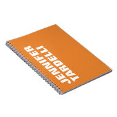 Oranje minimalistisch, modern elegant professionee notitieboek (Rechterzijde)