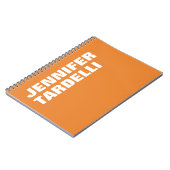 Oranje minimalistisch, modern elegant professionee notitieboek (Linkerzijde)