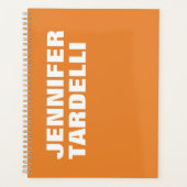 Oranje minimalistisch, modern elegant professionee planner (Voorkant)