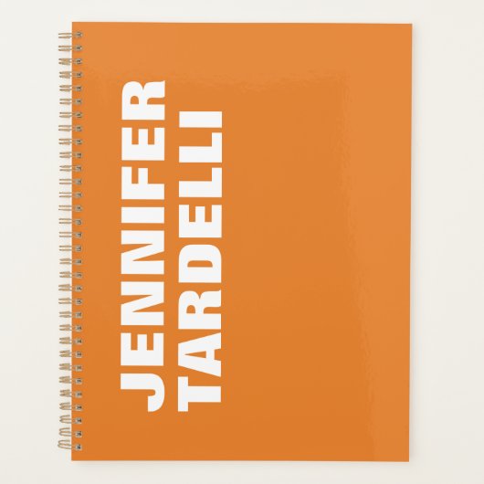 Oranje minimalistisch, modern elegant professionee planner (Voorkant)