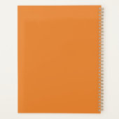Oranje minimalistisch, modern elegant professionee planner (Achterkant)