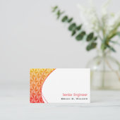 Oranje minimalistisch modern geometrisch Visitekaa Visitekaartje (Staand voorkant)