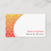 Oranje minimalistisch modern geometrisch Visitekaa Visitekaartje (Voorkant)