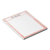 Oranje Minimalistische Aangepaste Notitieblok | Li (Schuin)