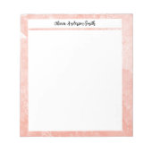 Oranje Minimalistische Aangepaste Notitieblok | Li (Voorkant)