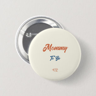 Oranje Minimalistische Geslacht Neutrale Aanstaand Ronde Button 5,7 Cm