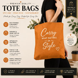 Oranje Minimalistische Luxe Tote Gift Zak Bag