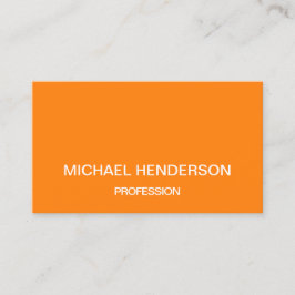 Oranje minimalistische moderne visitekaartjes