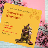 Oranje minimalistische uitnodiging voor Ramadan If