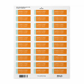 Oranje Mint Color Block Modern Etiket (Full Sheet)