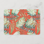 Oranje Mint Tropische Groene Bladeren Huwelijk RSV Informatiekaartje (Achterkant)