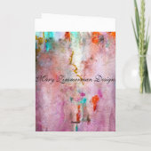 Oranje mist Wenskaart Kaart (Achterkant)