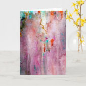 Oranje mist Wenskaart Kaart (Gele Bloem)