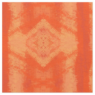 Oranje Mix Ikat Tribal Diamond Patroon Stof