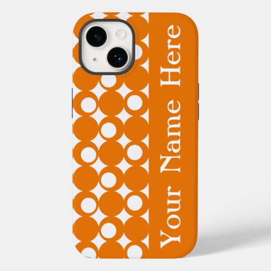 Oranje model met naam Case-Mate iPhone case (Achterkant)
