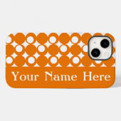 Oranje model met naam Case-Mate iPhone case (Achterkant (horizontaal))