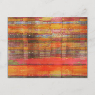 Oranje modern Abstract Briefkaart