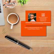 Oranje Modern Bedrijf Logo Employee Foto