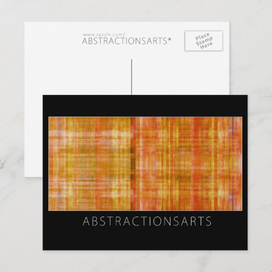 Oranje modern Briefkaart (Voorkant / Achterkant)