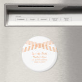 Oranje Modern Deco sparen de Magnet van de Datum (Insitu (Vaatwasser))