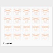 Oranje Modern Deco sparen de Stickers van de Datum (Vel)