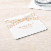 Oranje modern decodepapier Onderzetters (Schuin)