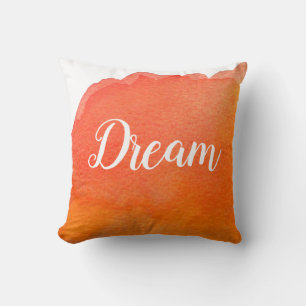 Oranje modern, eenvoudig waterverf design met droo kussen
