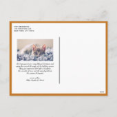 Oranje modern script, Bright dagen vóór foto Feestdagenkaart (Achterkant)