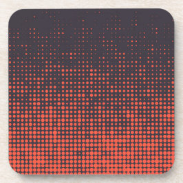 Oranje, modern, stedelijk halftone stippen ontwerp bier onderzetter