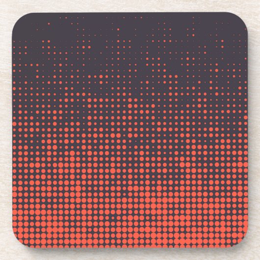 Oranje, modern, stedelijk halftone stippen ontwerp bier onderzetter (Voorkant)