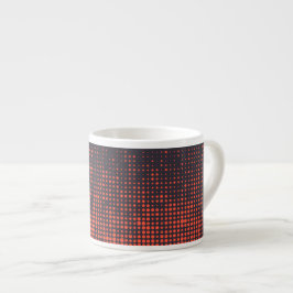 Oranje, modern, stedelijk halftone stippen ontwerp espresso kop