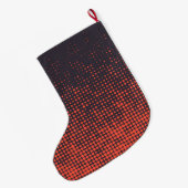 Oranje, modern, stedelijk halftone stippen ontwerp grote kerstsok (Achterkant (Hangend))