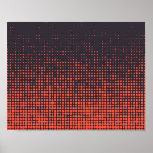 Oranje, modern, stedelijk halftone stippen ontwerp poster