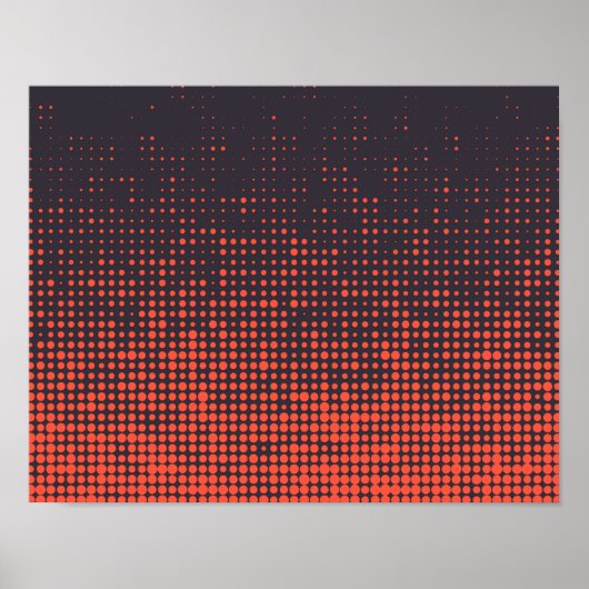 Oranje, modern, stedelijk halftone stippen ontwerp poster (Voorkant)